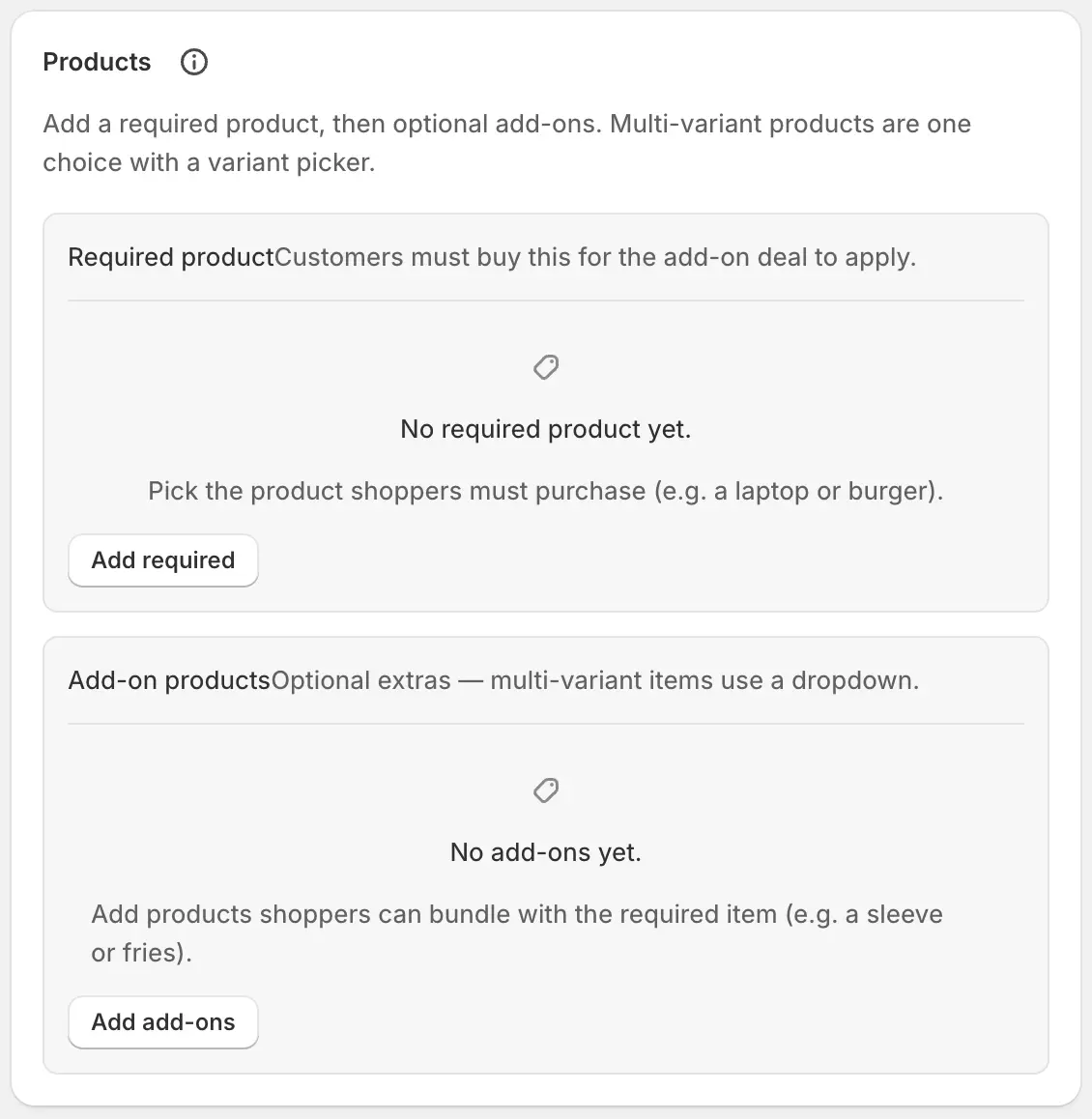 demo addon products