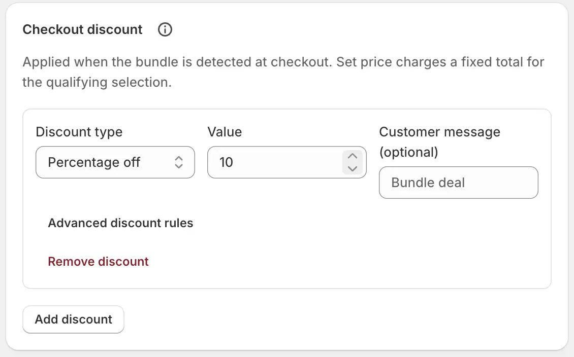 demo cross sell discount