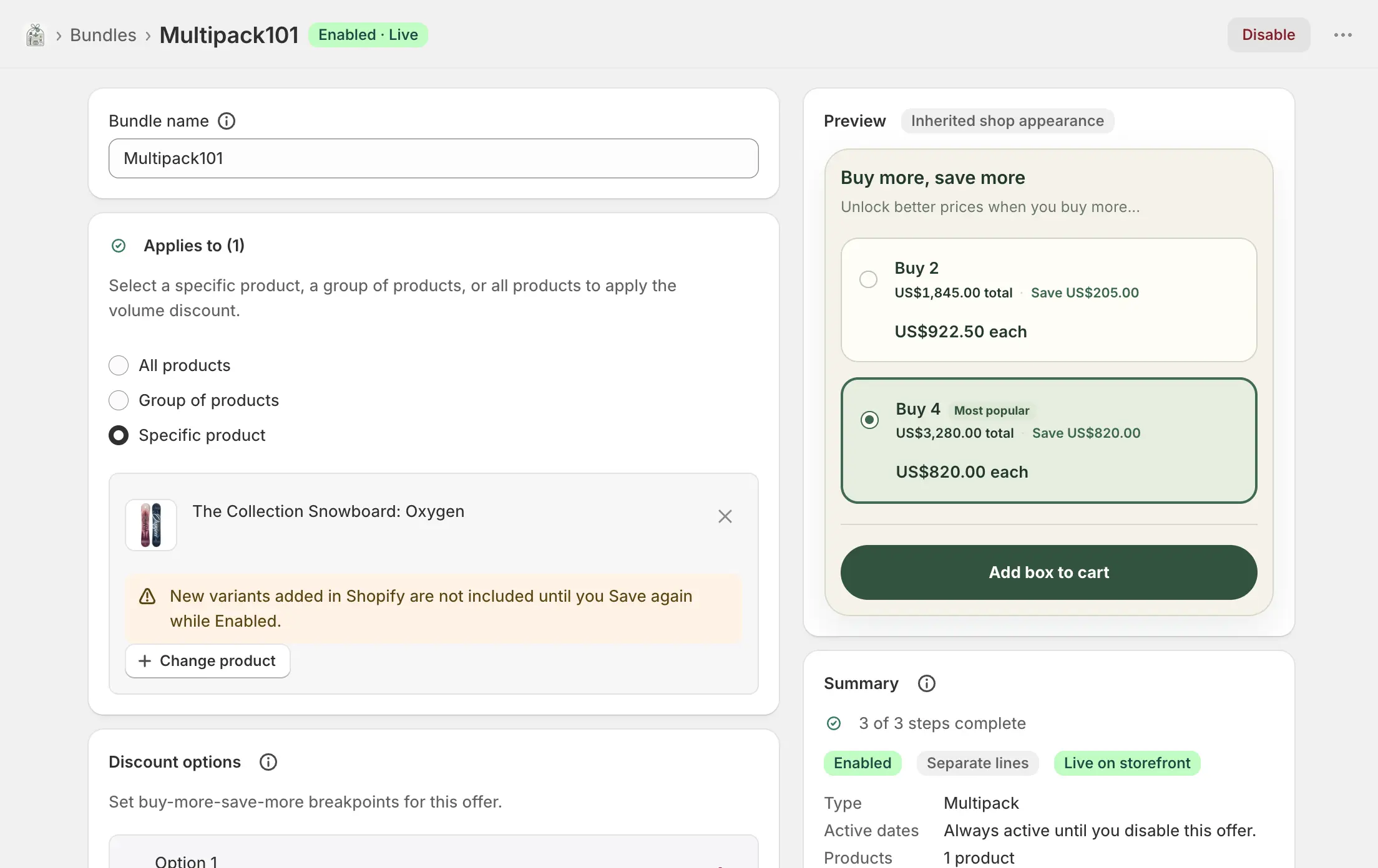 demo multipack editor