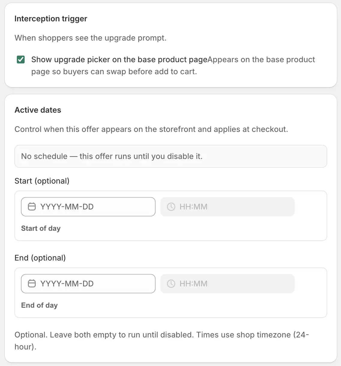demo upgrade trigger